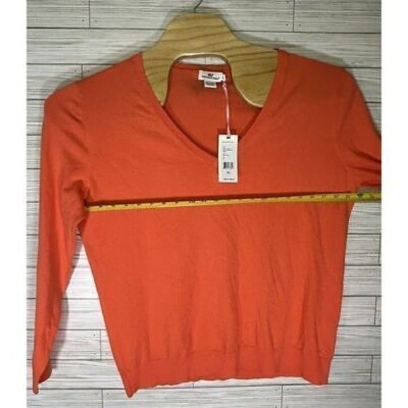 NWT Vineyard Vines Sweater Cara Cara V-Neck‎  Top Cotton Rayon Spandex Sz XL - Picture 7 of 7